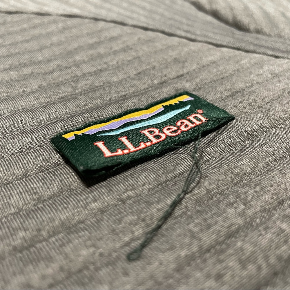 L.L. Bean Gray Ribbed Crewneck with Green Trim - Picture 6 of 16